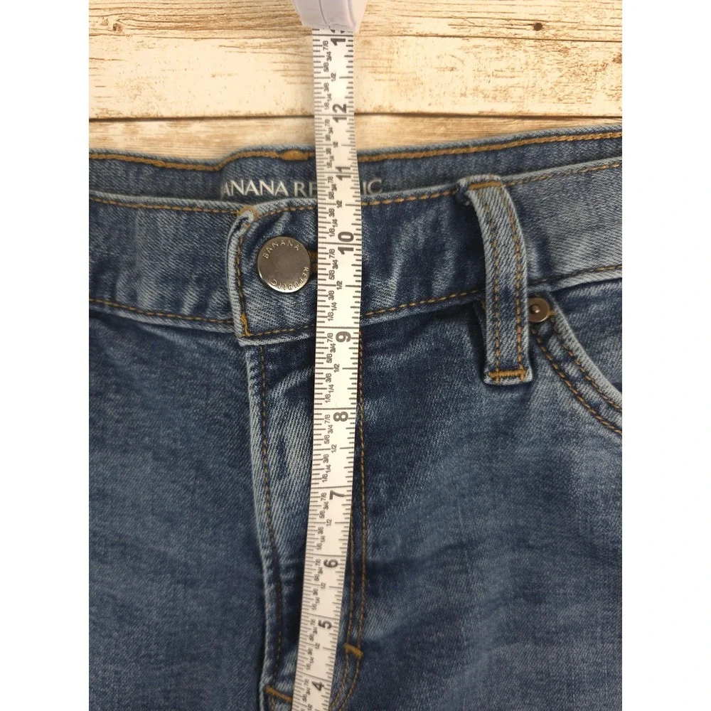 Banana Republic Travel Jean Athletic Fit Medium Wash Denim Jeans Mens 36x30